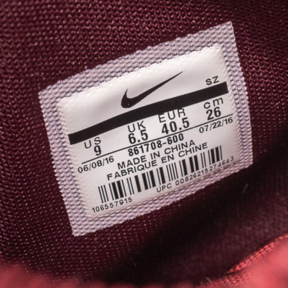 Women's Nike Roshe Two HI Flyknit Sneakerboot, 861708 600 Sz 9 Deep burgundy - Picture 6 of 9